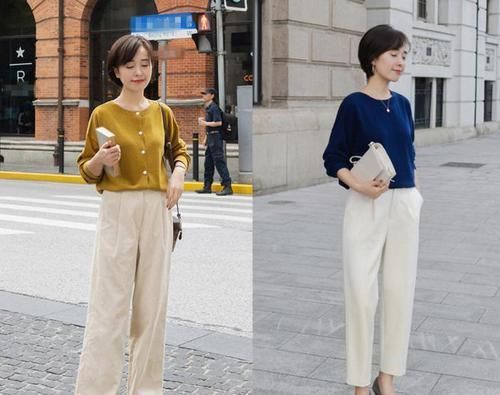 今年火了一种穿搭叫：毛衣+裤子，时髦好看，适合40岁女人穿