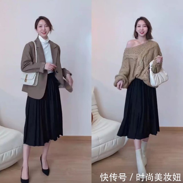 半身裙|论“一衣多穿”,就服这位素人博主,半身裙实用显瘦又显气质