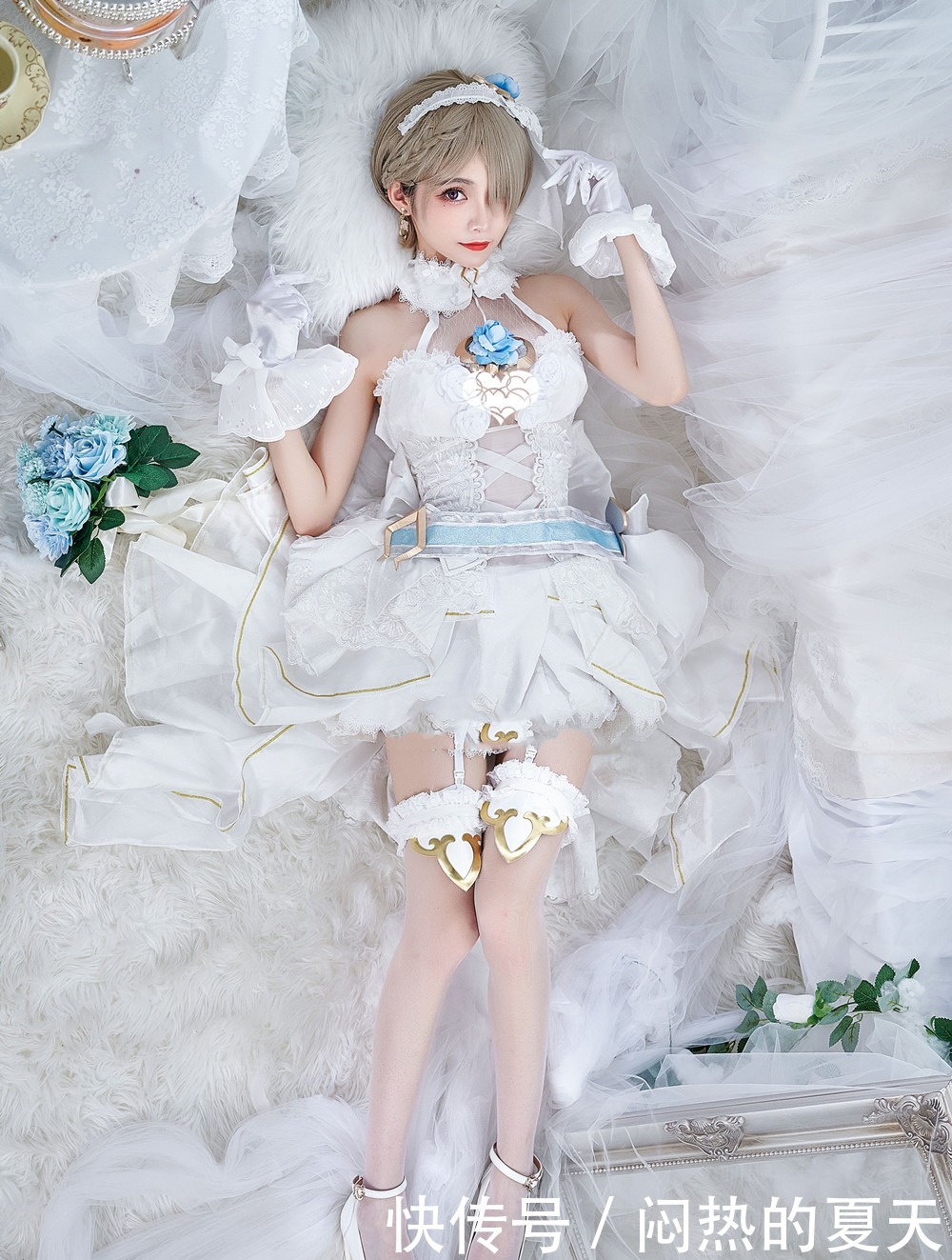 小姐姐|崩坏3丽塔绝美cos,女仆长穿上花嫁会怎样美得不可方物