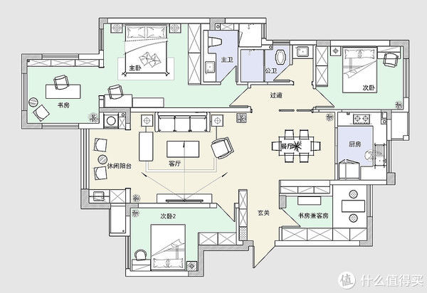 暖白色|看了她家的现代轻奢风，被彻底“治愈”了，打开房门就被惊艳到了