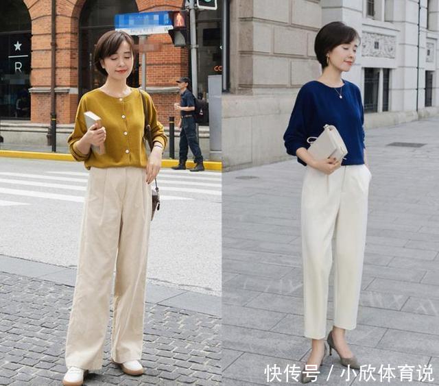 今年火了一种穿搭叫毛衣+裤子,时髦好看,适合40岁女人穿