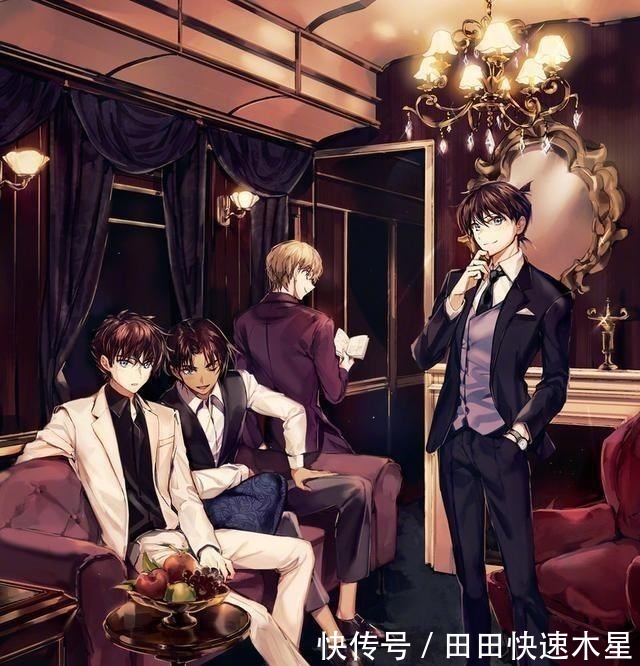服部平次|画师笔下的《名侦探柯南》，新一持枪超帅气，怪盗基德贵族气质