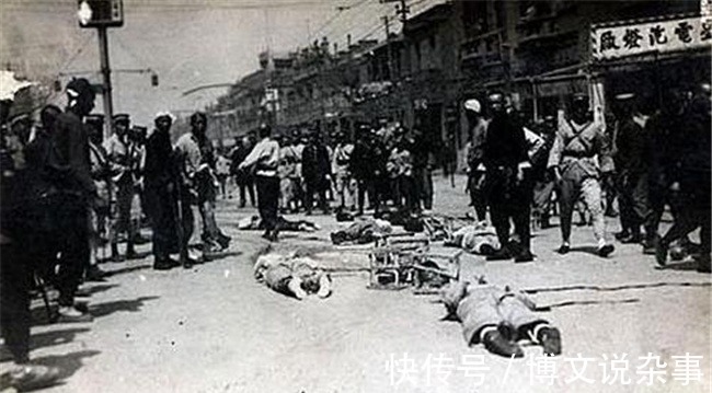 清末义和团成员被斩杀现场老照片