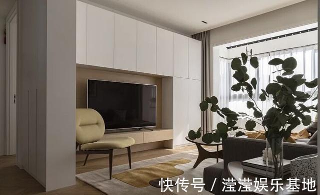 折叠门|100㎡小三房,坚持全屋打满柜子,飘窗这样设计,太实用了