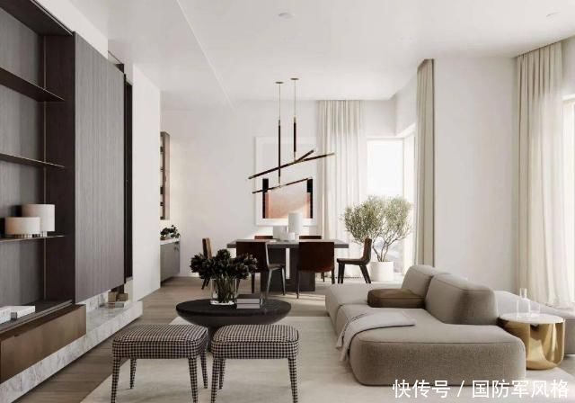 大宅|简约清新的自然新居，充满仪式感的平层大宅