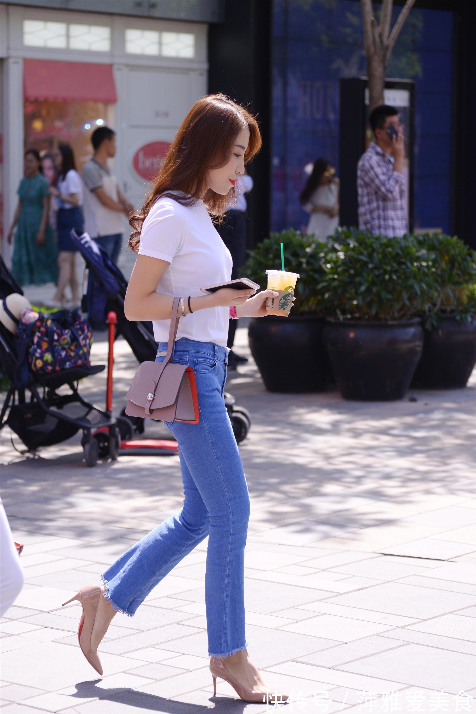 高跟鞋|牛仔裤搭配高跟鞋,好看时尚显气质,有了不一样的感觉