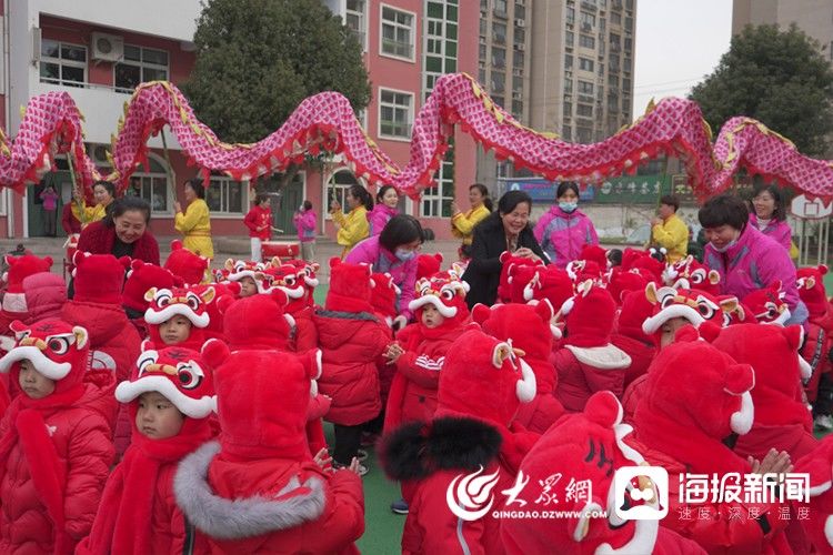 表演&枣庄市实验幼儿园组织开展“虎娃迎春”幼儿民俗表演活动