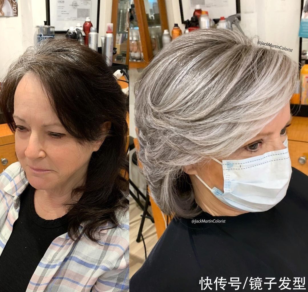 阿姨|发型这样换，头发花白阿姨也能年轻好几岁，喜欢就试试吧