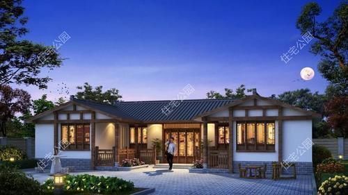 农村|农村建房还是有个院子好,10套农村平层小院,既能停车还能养鸡鸭