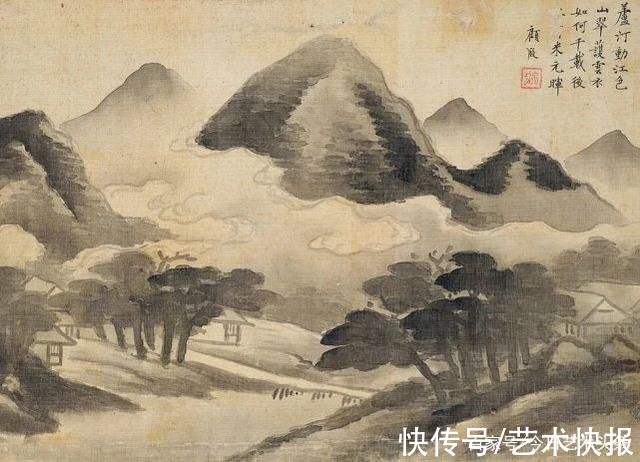 芦汀|清代画家顾殷《山水册》，得古人用笔之妙