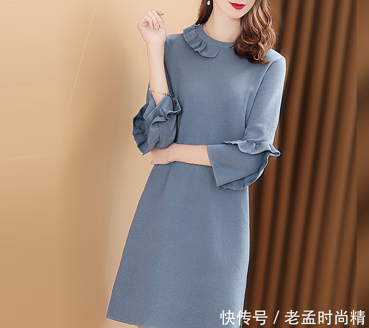 不得不说: 这秋衫的确漂亮, 适合各种身材女人, 气质高雅减龄