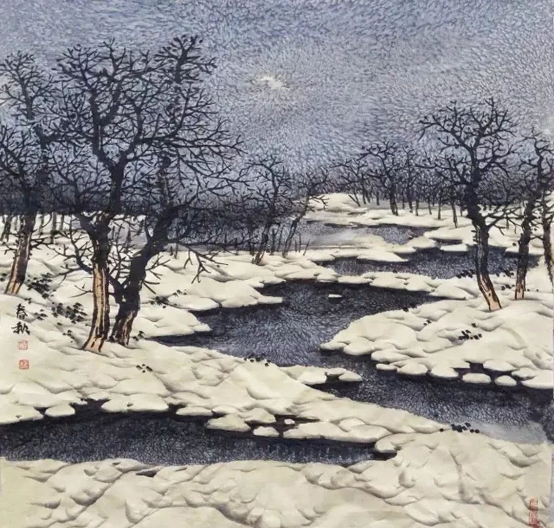 张有合#山水画作蕴含画家情感,其中有三重人生哲理,可供欣赏时参考