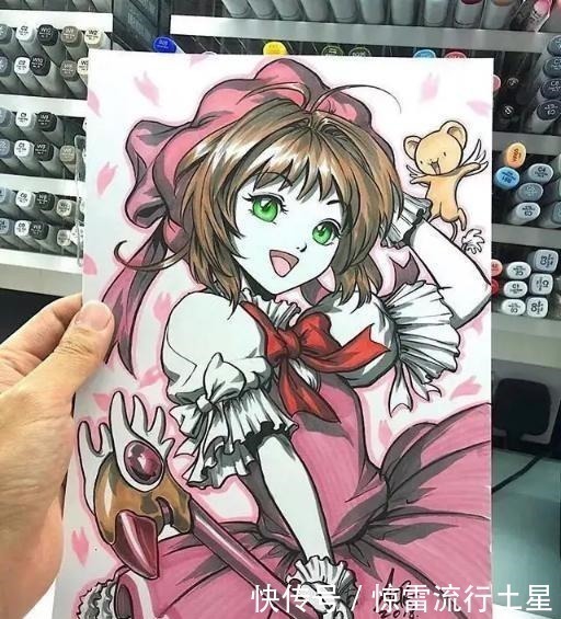魔卡少女樱|马克笔手绘动漫人物,你能不能从艺术家的画里找到童年!