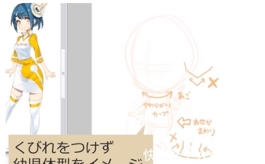 教学!可爱Q版人物画法教学!教你如何将正常比例的人物变成Q版人物!