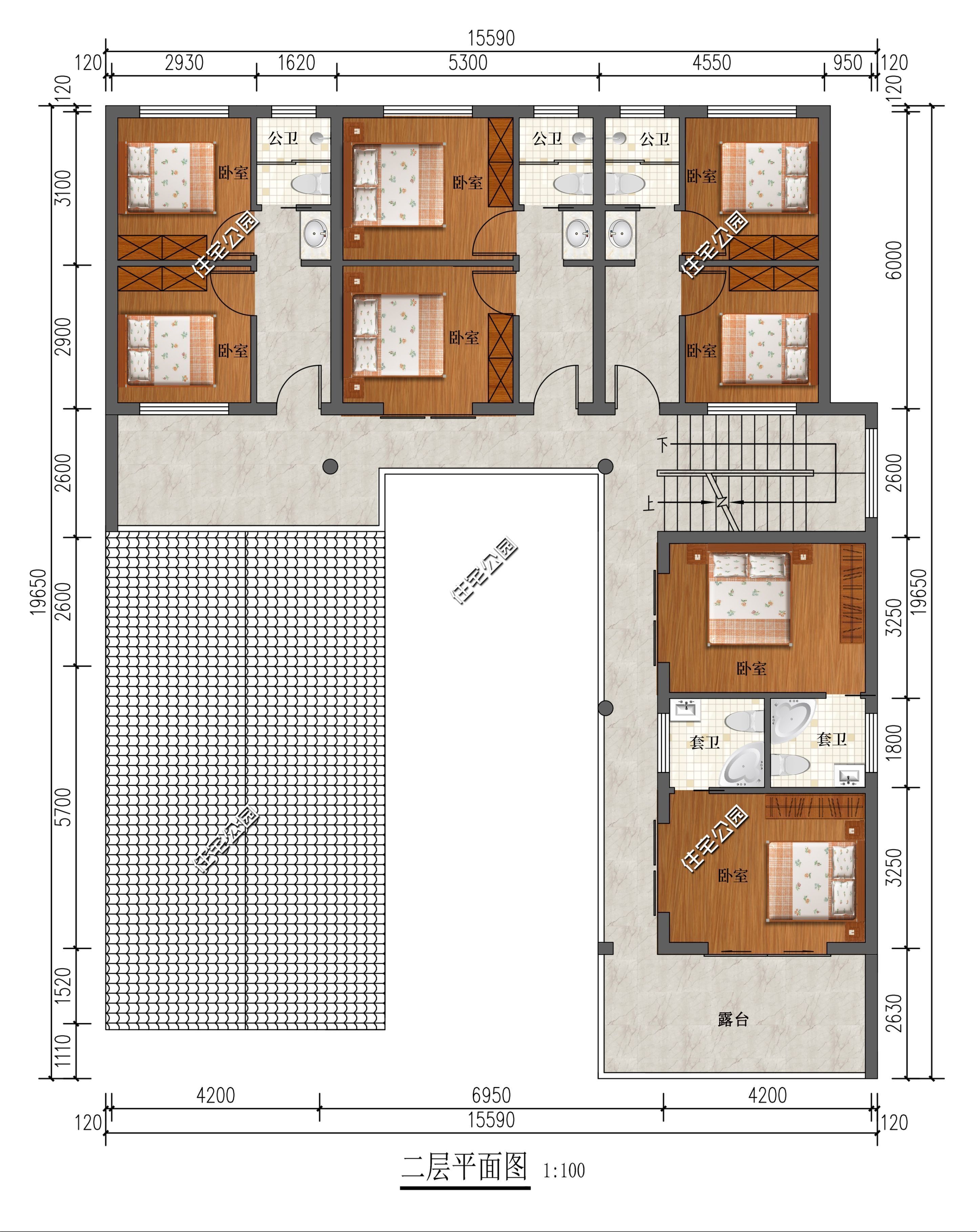 小院|客厅+餐厨区+堂屋，15×21米二层小院，可自住亦可做民宿