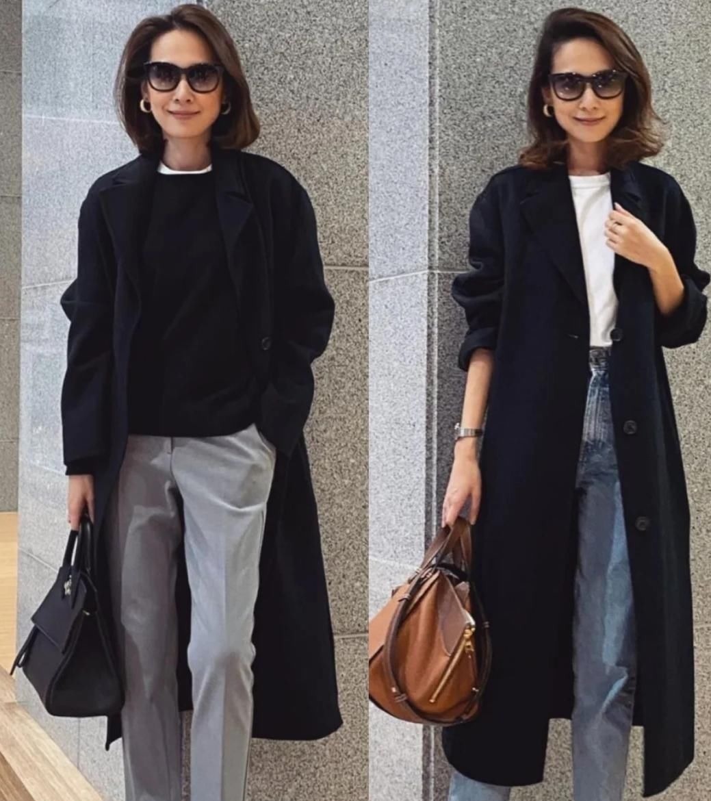 腿型 50岁的女人高级比减龄更重要,这位博主太会穿,每一套都很优雅