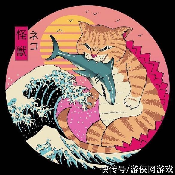 菲律宾|趣味满满!菲律宾绘师完美结合动漫与喵星人浮世绘