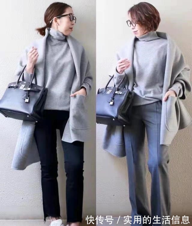 减龄 这位小个子“奶奶”太会穿，大衣穿搭洋气减龄，甩年轻人几条街！
