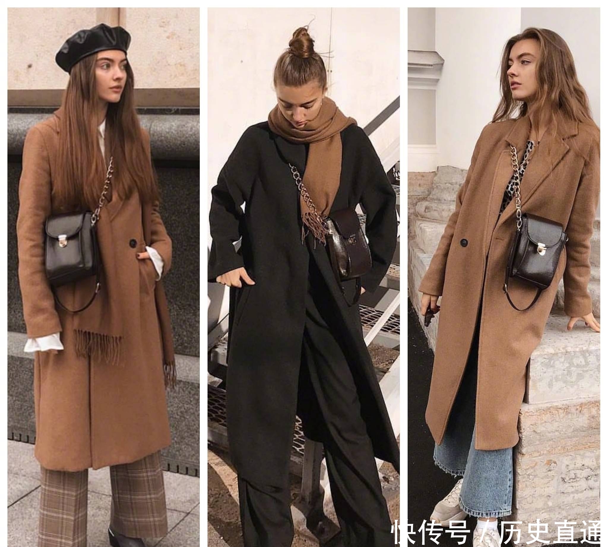 大衣|51套大衣搭配合集,各种颜色的大衣基本都集齐了
