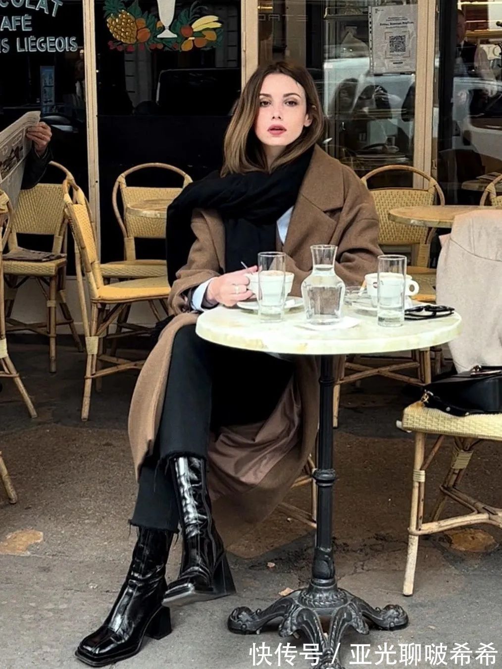 直筒裤 九分裤+短靴=入冬最潮搭配套路,显瘦显高帅翻天!