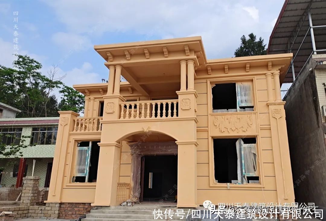 遂宁|四川遂宁二层欧式风格别墅完工实景 大露台网红别墅 遂宁施工队