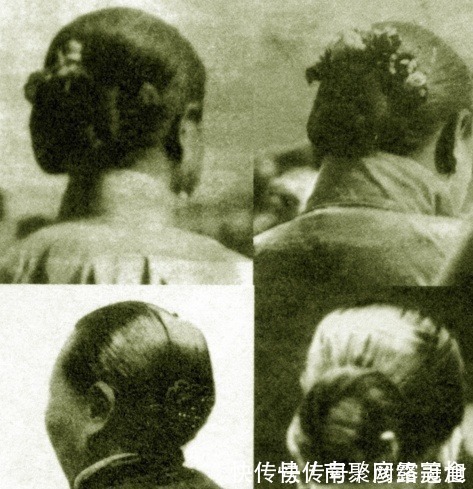 发胶|老照片:清朝女子没有发胶,怎么固定这么奇特的头发
