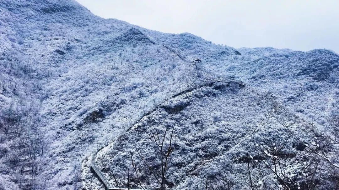 【大美房山】赏！大安山春雪水墨画