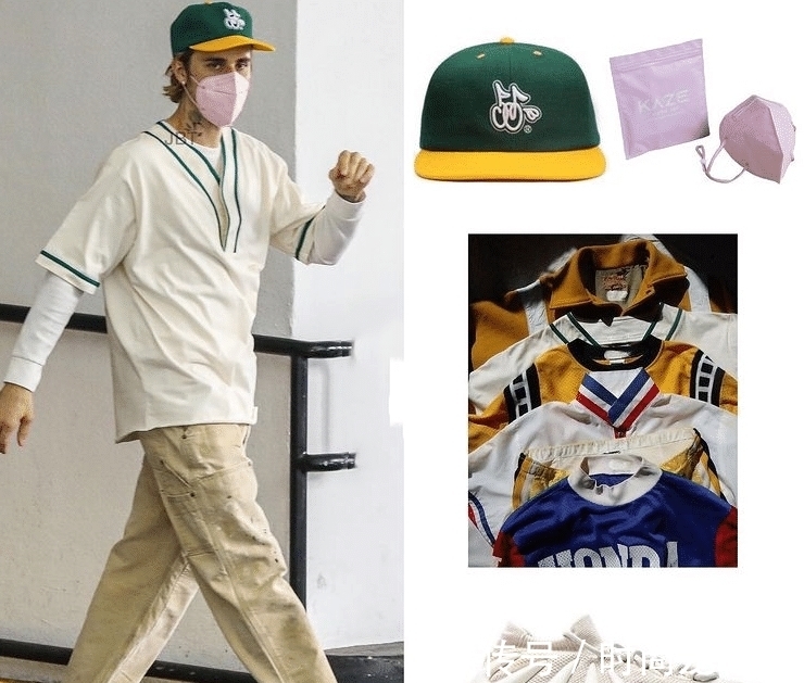 绿帽|比伯戴绿帽搭配侃爷新鞋,造型邋遢,不及超模贝拉穿皮裤时尚高级