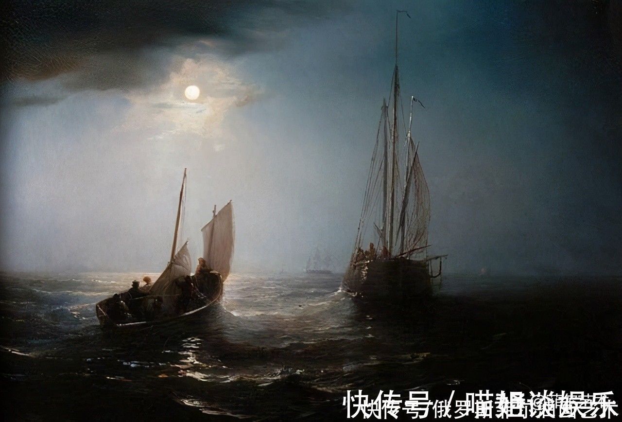 艺术作品|法国画家让·安托万·西奥多·德古丁海战、海景油画艺术作品欣赏