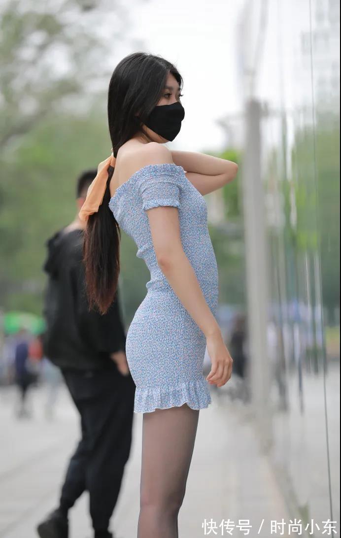 连衣裙|丝袜高跟连衣裙美女，身材姣好长发飘飘