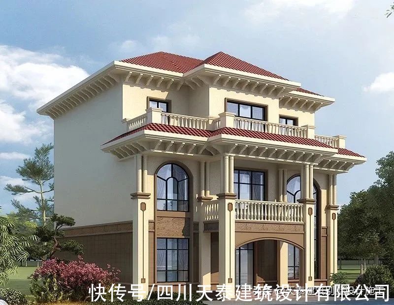 欧式别墅|四川绵阳三层农村欧式别墅建房图 农村盖别墅图纸30万施工队