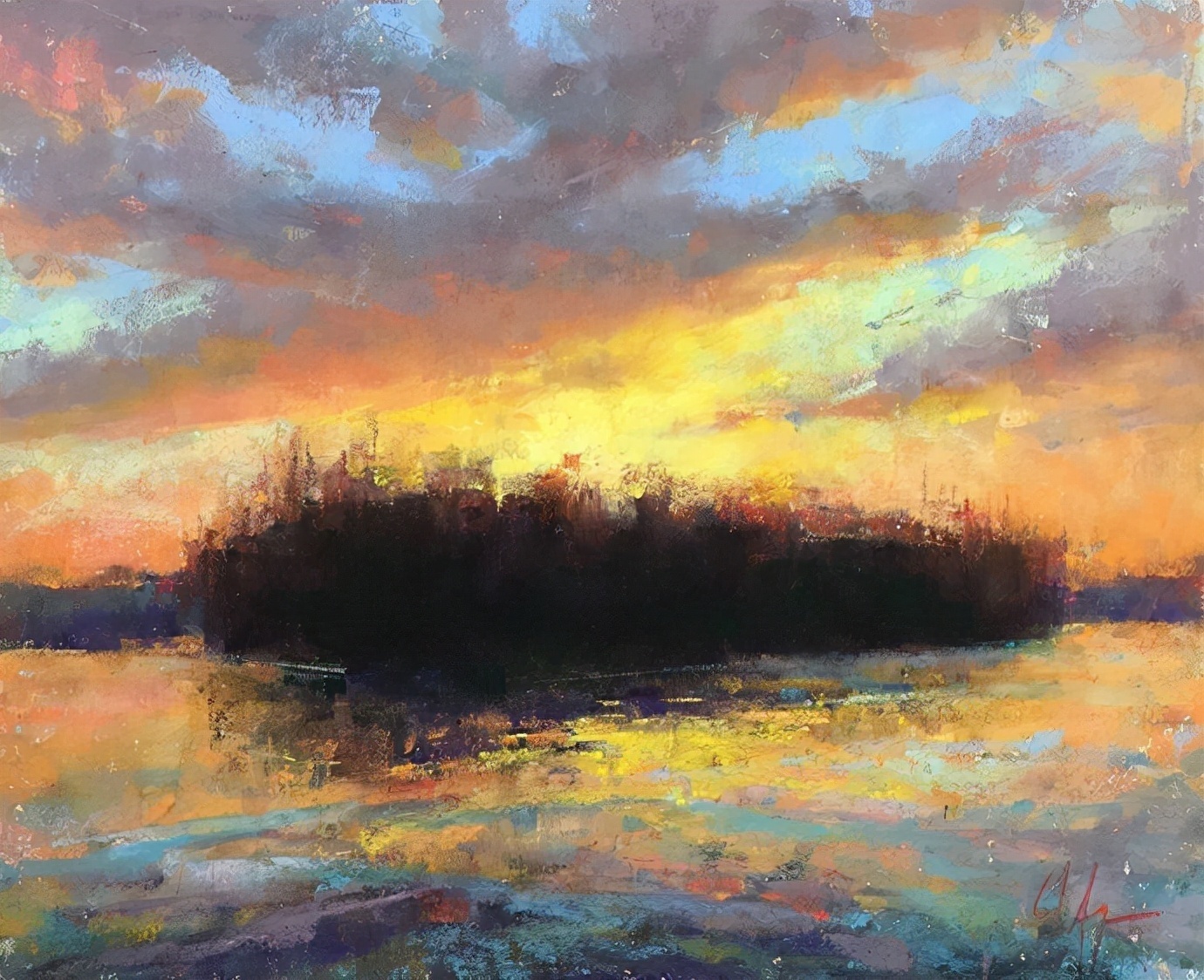 阿奎尔$美国艺术家阿奎尔柔和的风景油画,画里充满了阳光温馨美好(二)