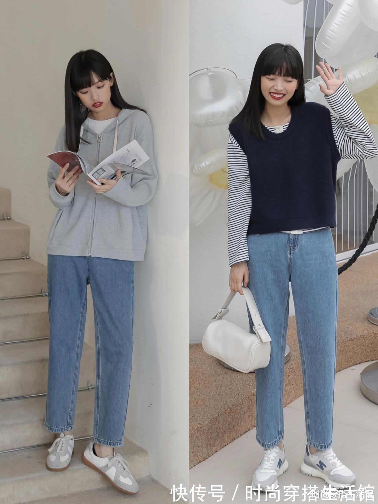 圆领|入秋后早晚凉,短袖收起来吧!现在流行穿卫衣,遮肉显瘦又高级