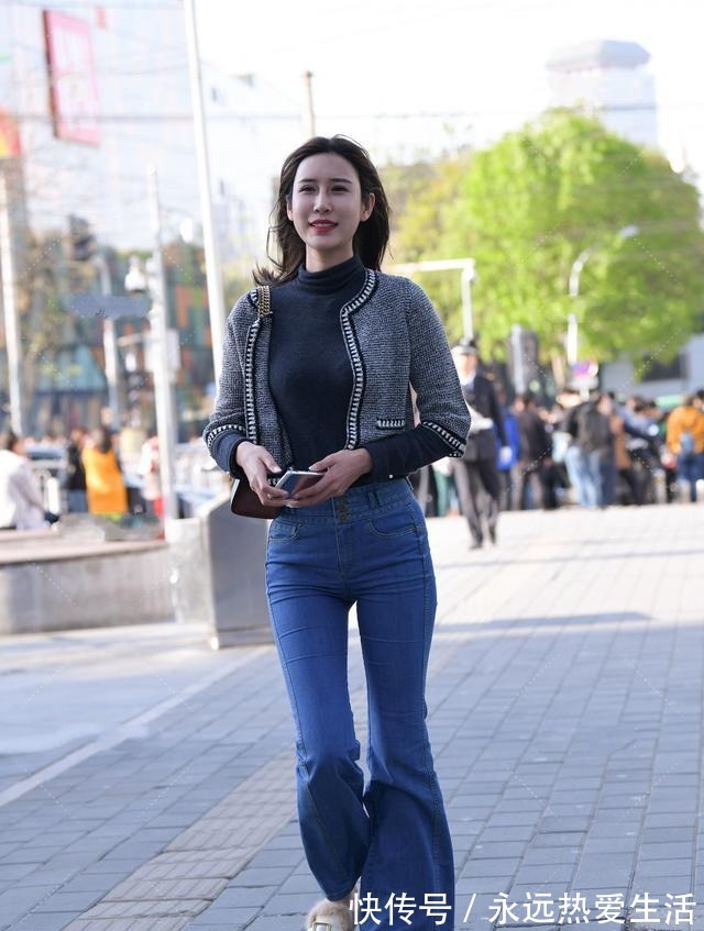 喇叭裤|小香风显腿长穿搭，大气时尚，性感又不是贵气