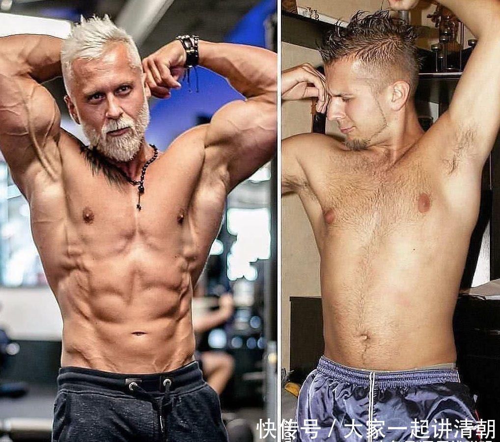发色|42岁男子喜欢健身, 练就一身肌肉, 因一头白发被误以为60多岁!