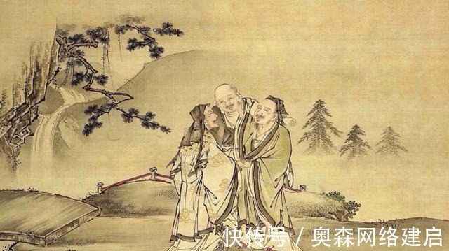 虎溪三笑|皇帝留下一幅古画，远看一个人，放大看有3人，专家：根本不是人