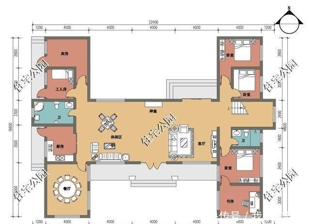 别墅|外观对称,自带堂屋与露台,9间卧室的现代别墅你不来看看吗!