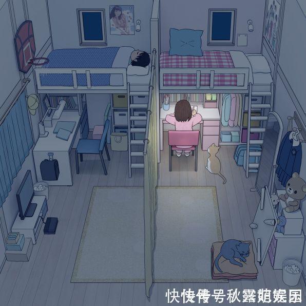 二胎家庭|越来越多二胎家庭都不做上下铺了!书架当隔断,一儿一女一人一间