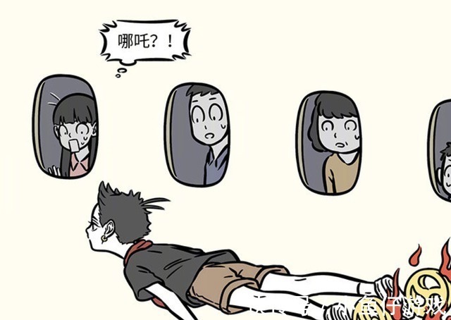 非人哉|非人哉:哪吒欢送小宝的方式太特别了,踩着风火轮追飞机,真羡慕