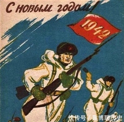 波波|四十年代苏联新年贺卡 圣诞老人手持波波沙冲锋枪