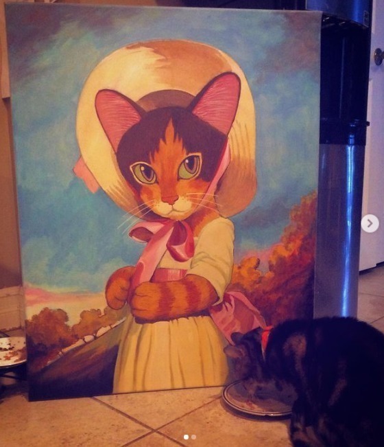 猫咪#艺术家笔下的猫咪“入侵”世界名画,萌到让人尖叫!