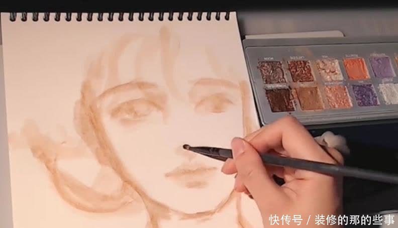 水彩|眼影也能用来画画,画师用眼影画出龙吟玉兔,网友:心疼眼影盘