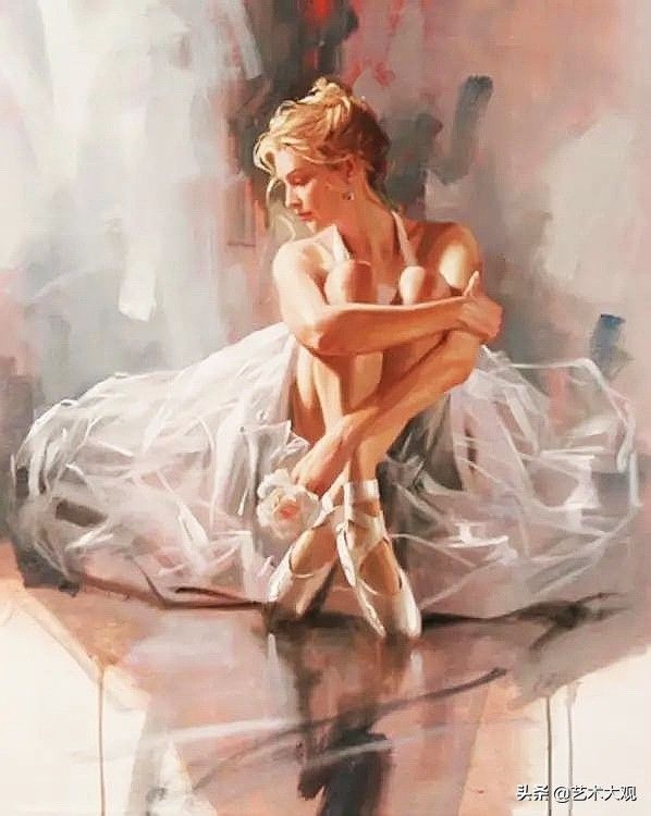 ri@西式风格淑女绘画——当代画家Richard S. Johnson人物油画欣赏