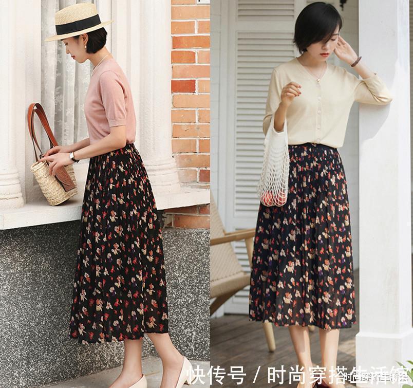 百褶裙|碎花裙如何穿出少女感？这3个超实用的穿搭思路，值得学习