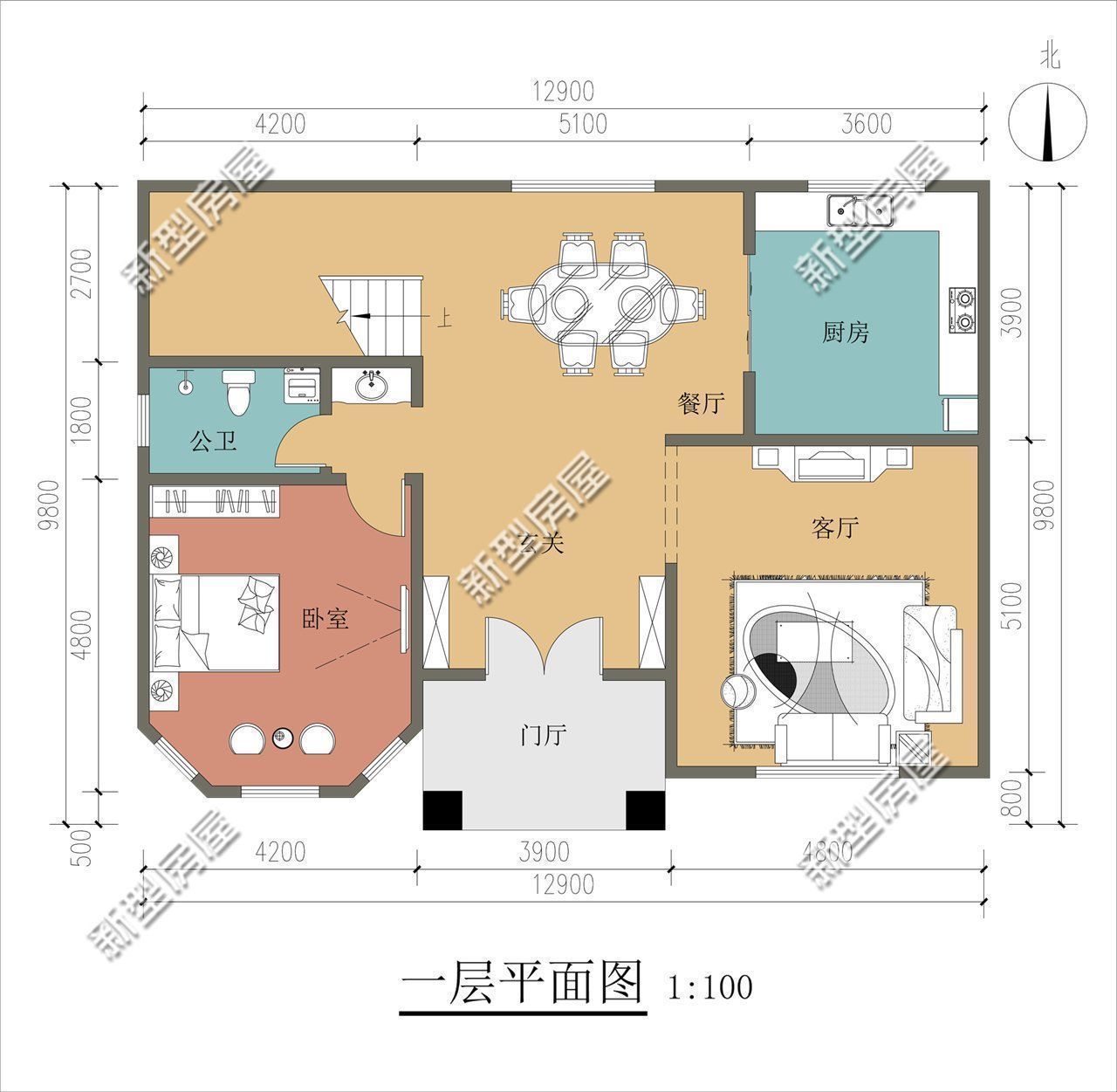 占地|占地100多平，多卧室设计，这样的农村别墅25万能盖起来吗？