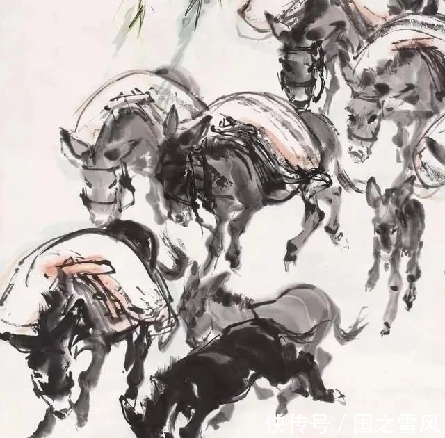 国画史!中国画驴第一人,三笔二笔就把驴儿活灵活现的画在纸上了