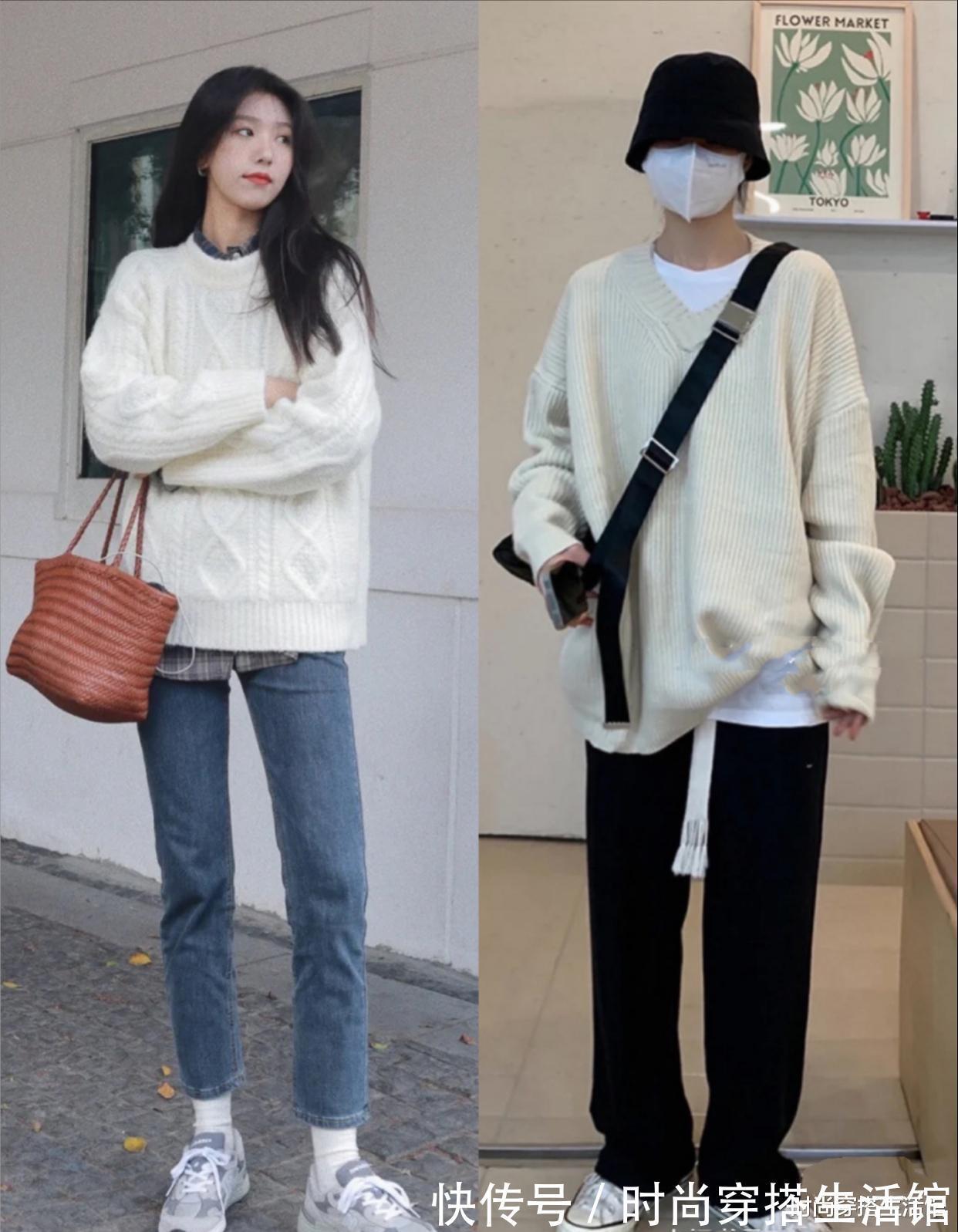 高领|一件白毛衣=时髦、优雅+高级,冬天这么穿温暖显瘦还好看