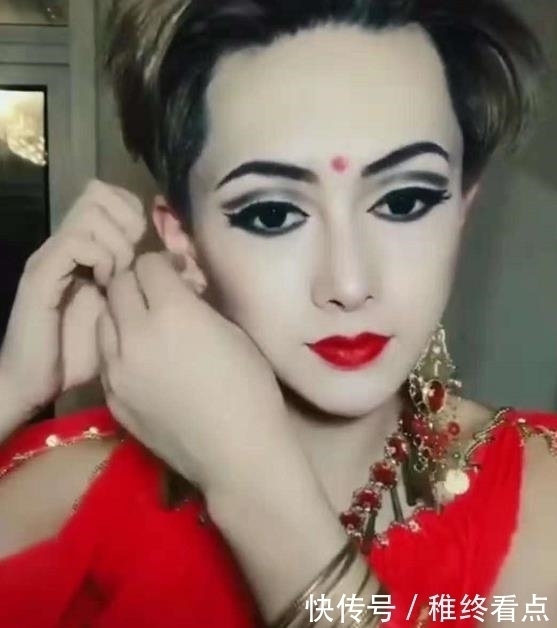 印度|印度“姑娘”卸妆,摘掉假发取下耳环那一刻,网友还以为是个帅T