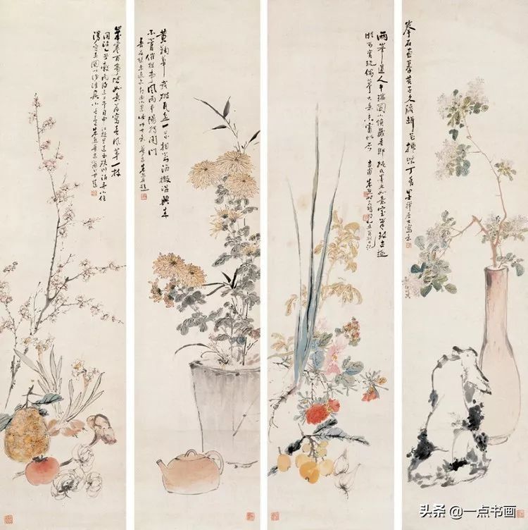 嘉树堂！清代海派 朱熊 花鸟作品欣赏