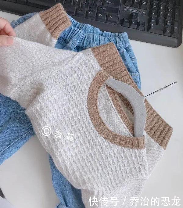 织毛衣超简小格子儿童羊绒打底毛衣(有编织图